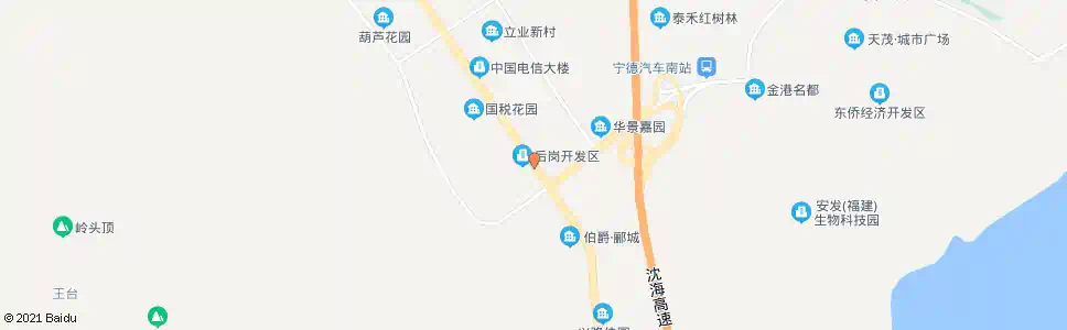 宁德后岗开发区_公交站地图_宁德公交_妙搜公交查询2025