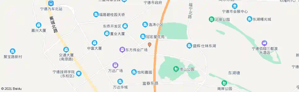 宁德东湖豪门(建发绿庄方向)_公交站地图_宁德公交_妙搜公交查询2025