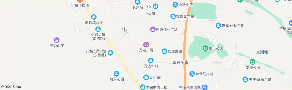 宁德万达广场(华润万家方向)_公交站地图_宁德公交_妙搜公交查询2025