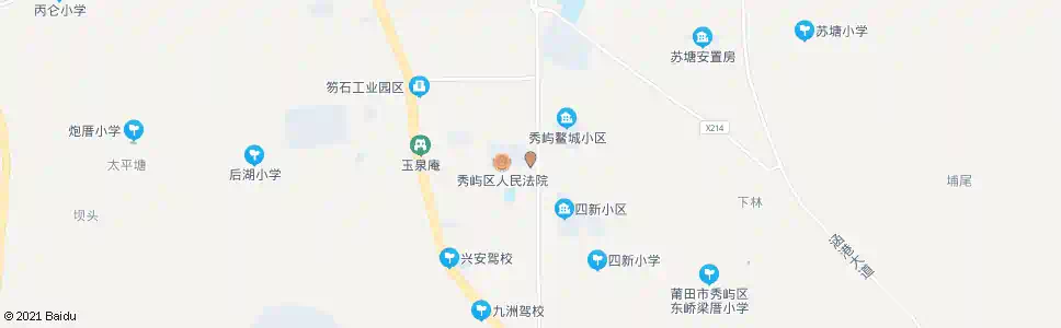 莆田秀屿公检法新址_公交站地图_莆田公交_妙搜公交查询2025