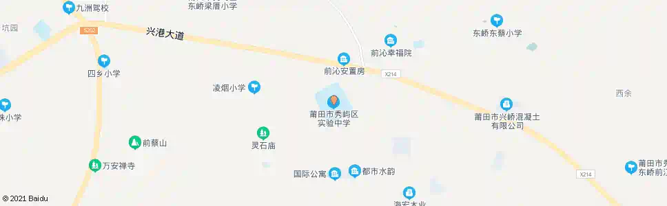 莆田秀屿区实验中学_公交站地图_莆田公交_妙搜公交查询2025