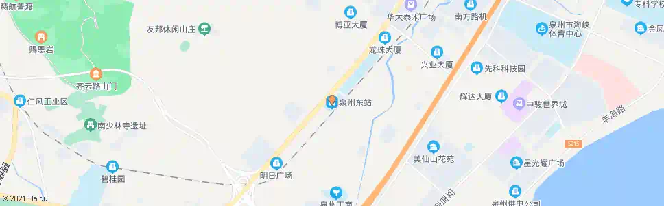 泉州火车东站_公交站地图_泉州公交_妙搜公交查询2025