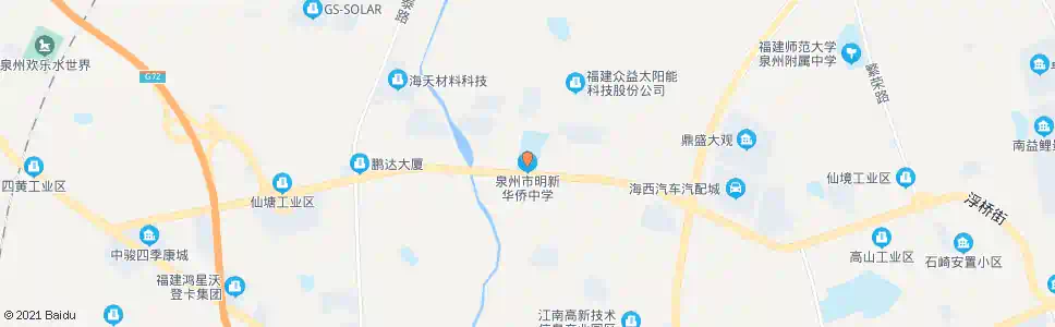 泉州明新华侨中学_公交站地图_泉州公交_妙搜公交查询2025