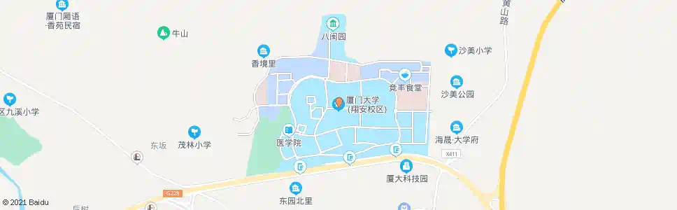 厦门厦大翔安主校门西_公交站地图_厦门公交_妙搜公交查询2025