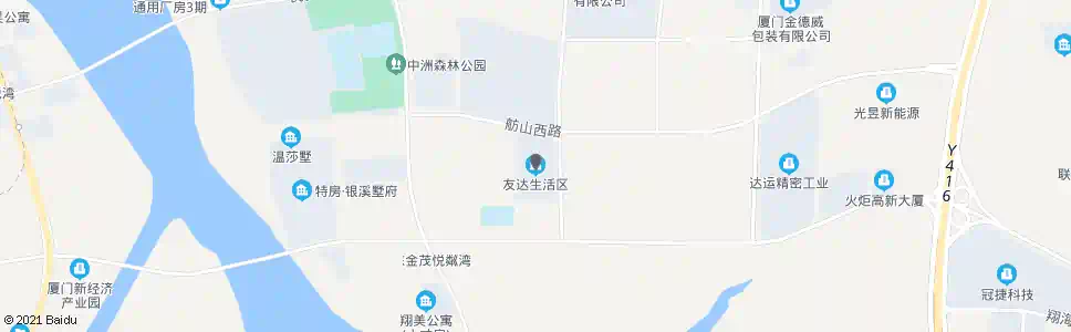 厦门友达生活区_公交站地图_厦门公交_妙搜公交查询2025