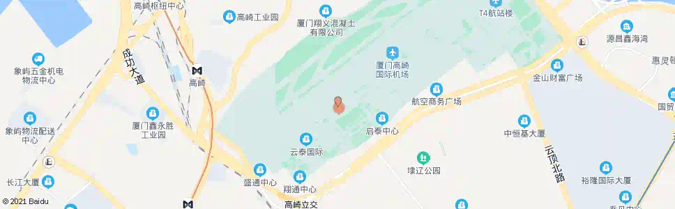 厦门翔云一路T3候机楼_公交站地图_厦门公交_妙搜公交查询2025