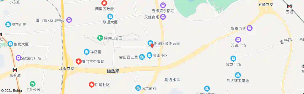 厦门金山小区_公交站地图_厦门公交_妙搜公交查询2025