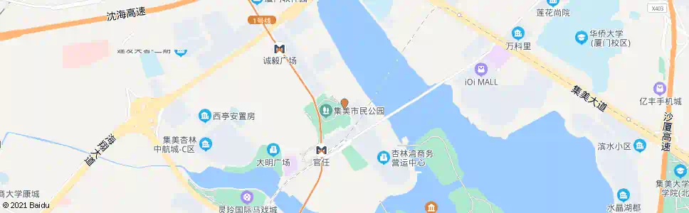 厦门集美市民公园_公交站地图_厦门公交_妙搜公交查询2025