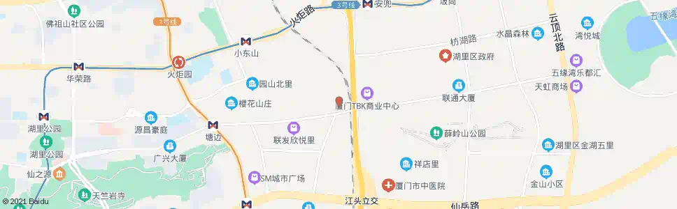 厦门园山_公交站地图_厦门公交_妙搜公交查询2025