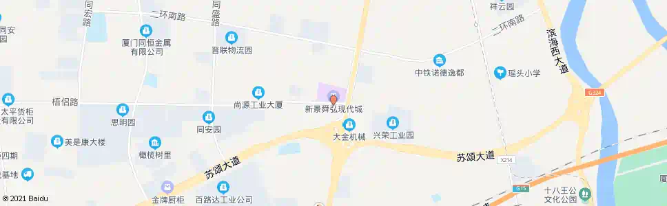 厦门舜弘现代城_公交站地图_厦门公交_妙搜公交查询2025
