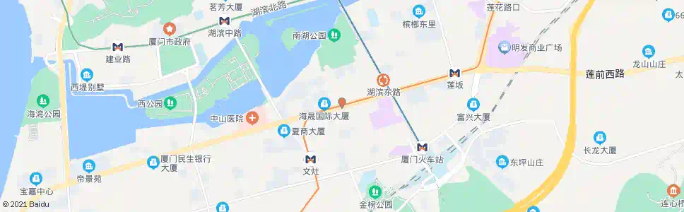 厦门湖滨中学(临时站)_公交站地图_厦门公交_妙搜公交查询2025