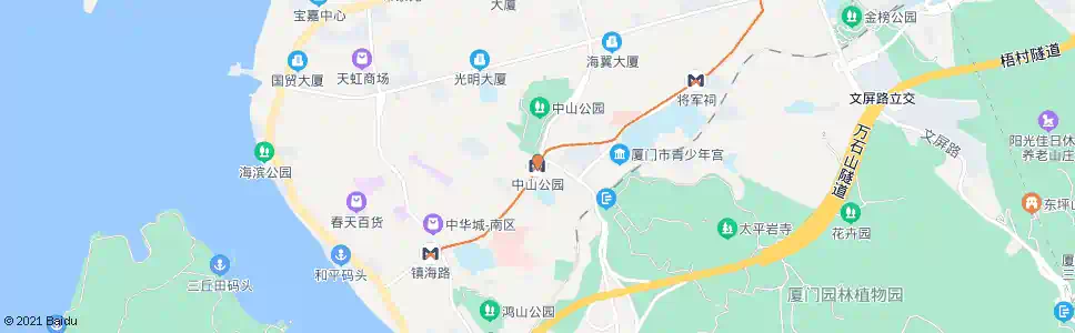 厦门中山公园_公交站地图_厦门公交_妙搜公交查询2025