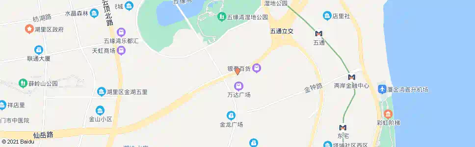 厦门万达北_公交站地图_厦门公交_妙搜公交查询2025