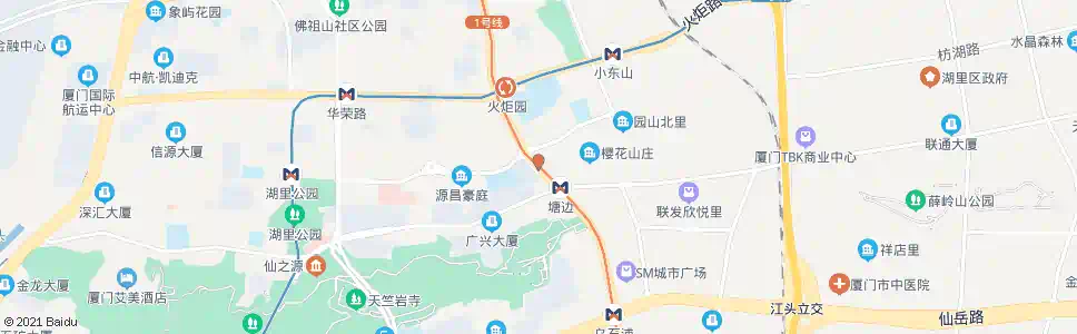 厦门塘边_公交站地图_厦门公交_妙搜公交查询2025