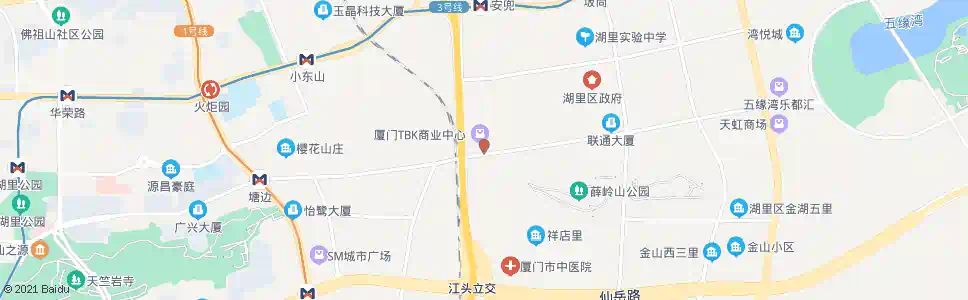 厦门枋湖发展中心_公交站地图_厦门公交_妙搜公交查询2025