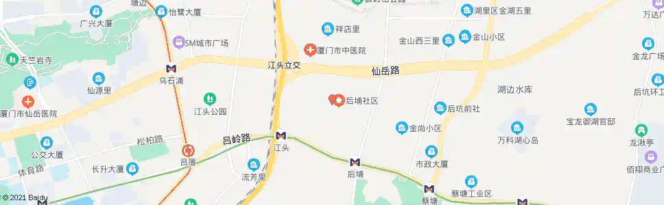 厦门江头后埔_公交站地图_厦门公交_妙搜公交查询2025