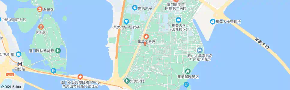 厦门集美区政府(集源路)_公交站地图_厦门公交_妙搜公交查询2025