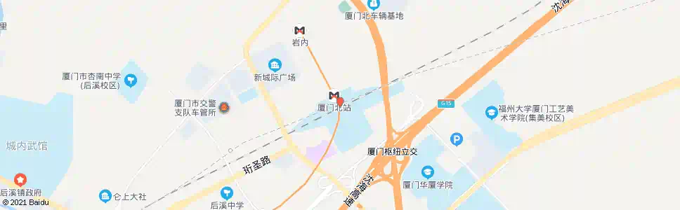 厦门七星路北_公交站地图_厦门公交_妙搜公交查询2025