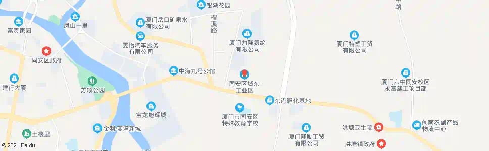 厦门同安城东工业区_公交站地图_厦门公交_妙搜公交查询2025