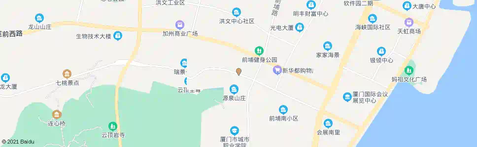 厦门洪文厦航宿舍_公交站地图_厦门公交_妙搜公交查询2025