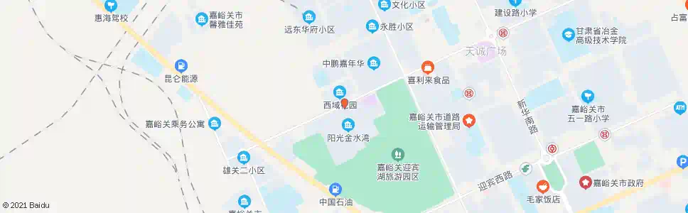 嘉峪关商业步行街西口(广汇街区东门)_公交站地图_嘉峪关公交_妙搜公交查询2025