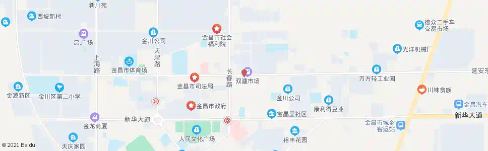 金昌双建市场_公交站地图_金昌公交_妙搜公交查询2025
