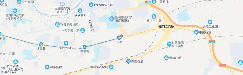 兰州甸子街(兰大一院东岗院区)_公交站地图_兰州公交_妙搜公交查询2025