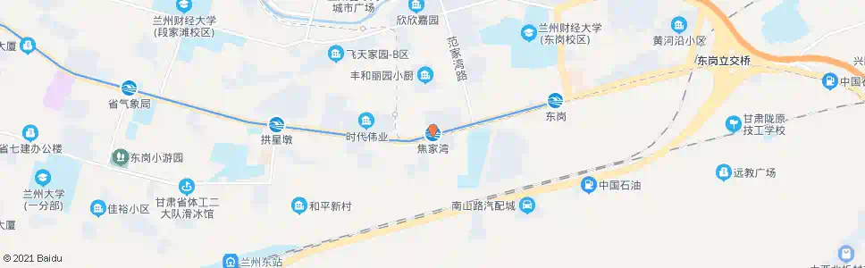 兰州焦家湾_公交站地图_兰州公交_妙搜公交查询2025
