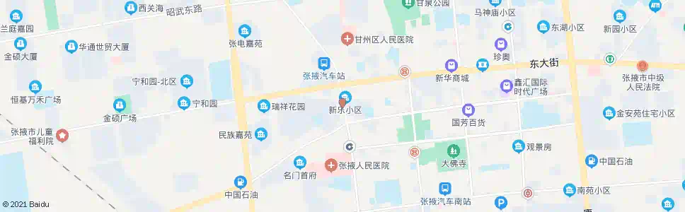张掖新乐西关店_公交站地图_张掖公交_妙搜公交查询2025