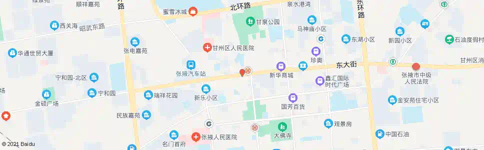 张掖西街派出所_公交站地图_张掖公交_妙搜公交查询2025
