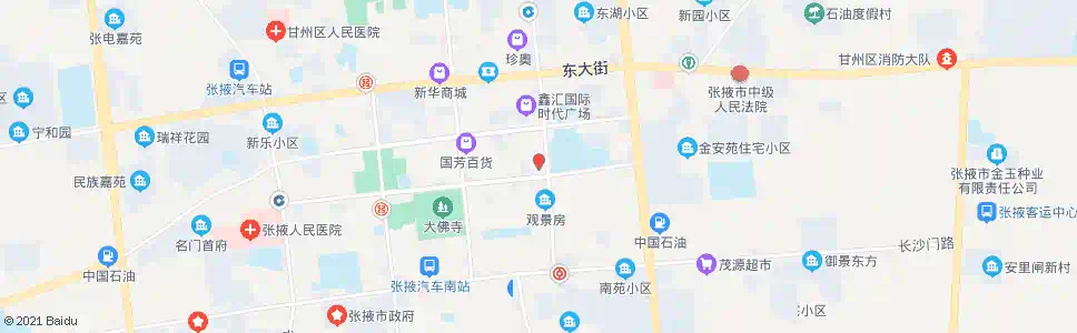 张掖东街什字_公交站地图_张掖公交_妙搜公交查询2025