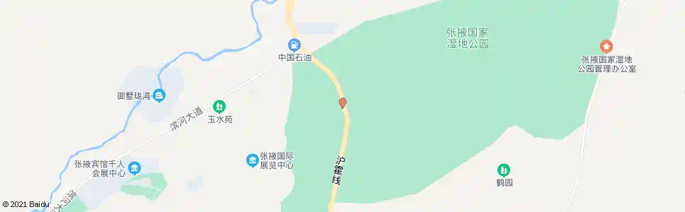 张掖湿地西口_公交站地图_张掖公交_妙搜公交查询2025