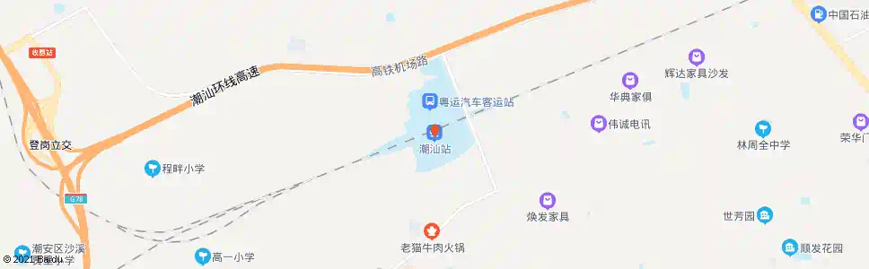 潮州厦深高铁潮汕站_公交站地图_潮州公交_妙搜公交查询2025