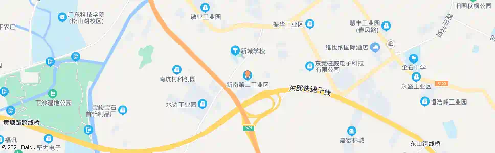 东莞新南第二工业区_公交站地图_东莞公交_妙搜公交查询2025