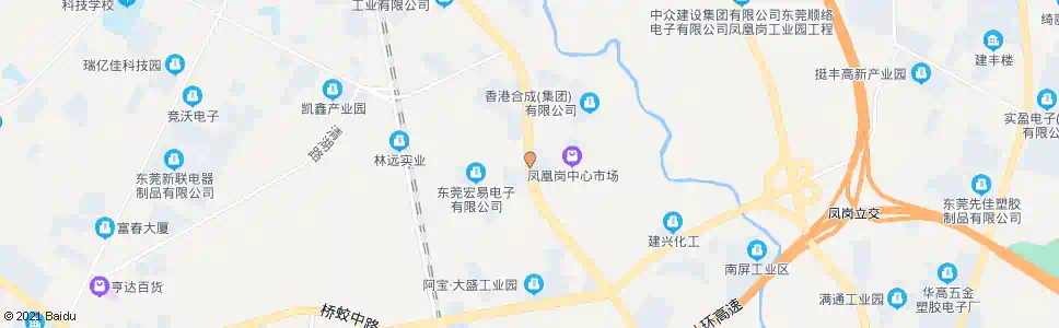 东莞凤凰岗居委会_公交站地图_东莞公交_妙搜公交查询2025