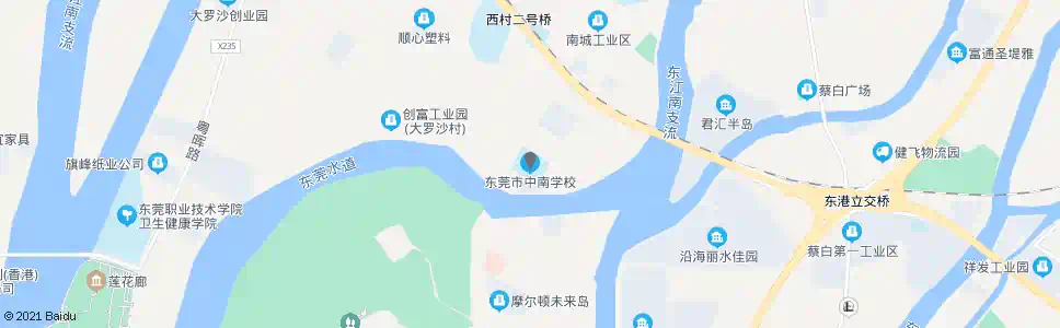 东莞中南学校_公交站地图_东莞公交_妙搜公交查询2025