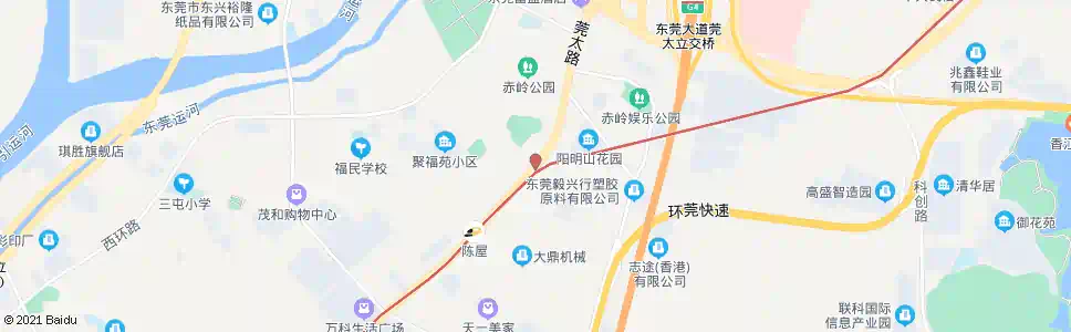 东莞陈屋天桥_公交站地图_东莞公交_妙搜公交查询2025