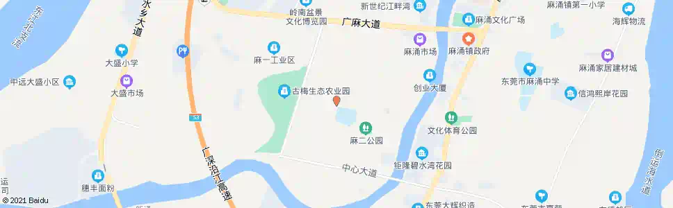 东莞麻涌中心小学_公交站地图_东莞公交_妙搜公交查询2025
