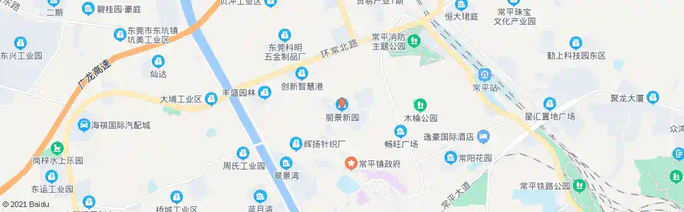 东莞丽景新园_公交站地图_东莞公交_妙搜公交查询2025