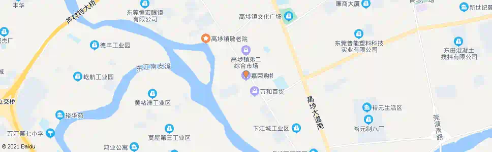 东莞高埗嘉荣商场_公交站地图_东莞公交_妙搜公交查询2025