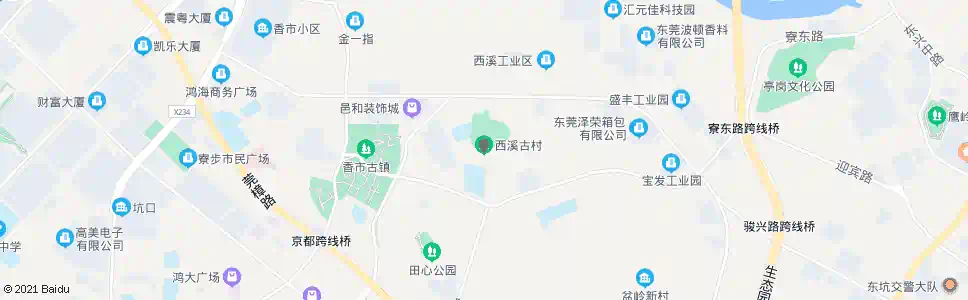 东莞西溪古村_公交站地图_东莞公交_妙搜公交查询2025