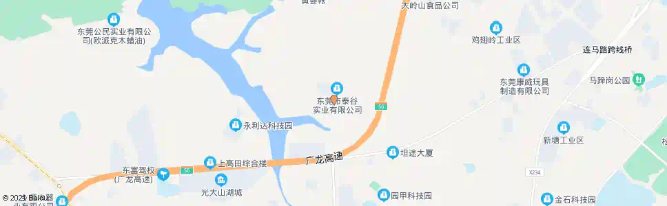 东莞下虎山工业区_公交站地图_东莞公交_妙搜公交查询2025