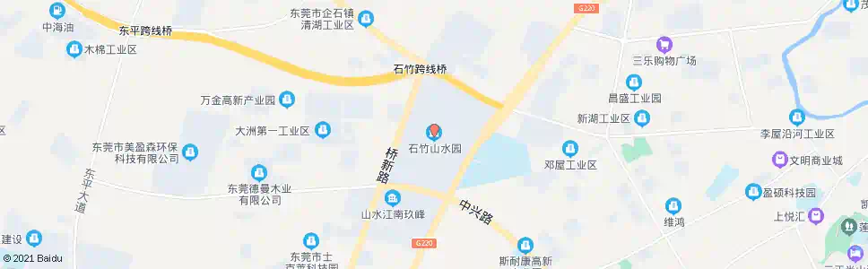 东莞石竹山水园_公交站地图_东莞公交_妙搜公交查询2025