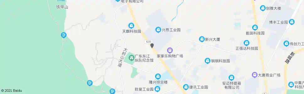 东莞东江纵队纪念馆路口_公交站地图_东莞公交_妙搜公交查询2025