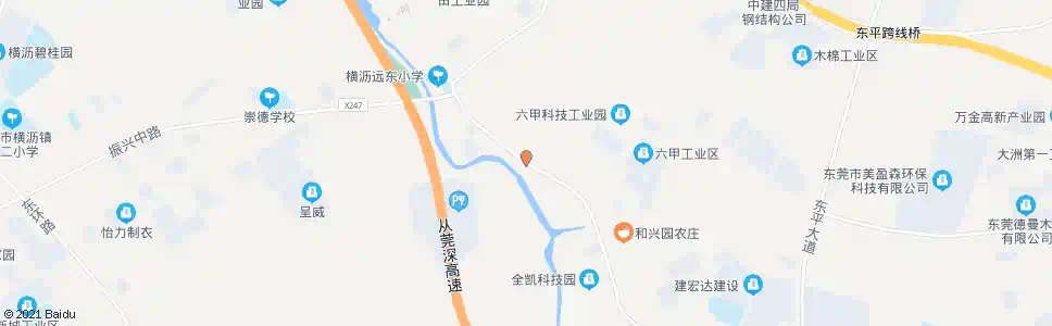 东莞六甲村委会_公交站地图_东莞公交_妙搜公交查询2025