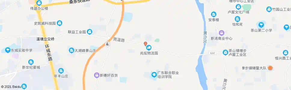东莞茶上村综合市场_公交站地图_东莞公交_妙搜公交查询2025