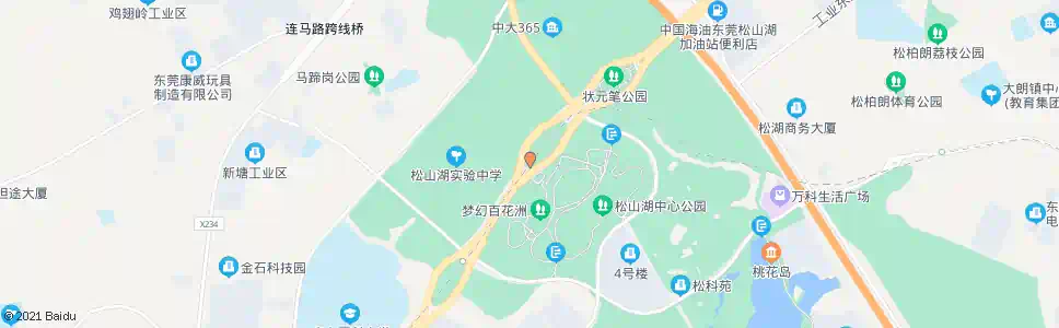 东莞百花洲_公交站地图_东莞公交_妙搜公交查询2025
