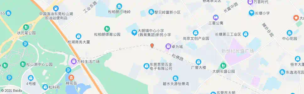 东莞松柏朗市场_公交站地图_东莞公交_妙搜公交查询2025