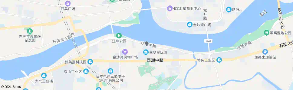 东莞江南中路(东莞)_公交站地图_东莞公交_妙搜公交查询2025