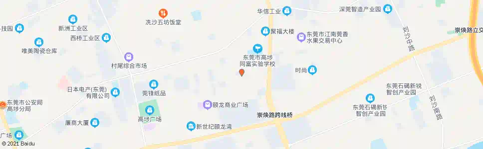 东莞冼沙二上坊市场_公交站地图_东莞公交_妙搜公交查询2025